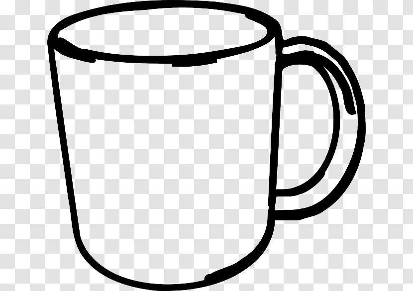 Mug Coffee Cup Drawing Teacup Clip Art - Monochrome Photography Transparent PNG