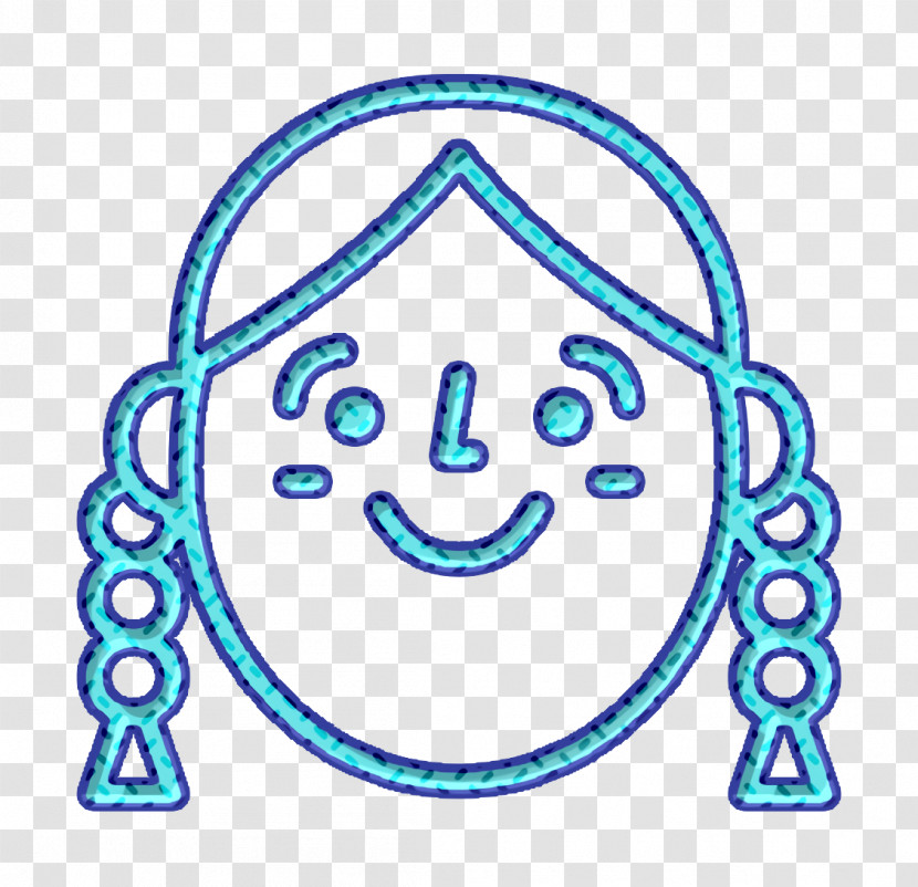 Emoji Icon Girl Icon Happy People Outline Icon Transparent PNG