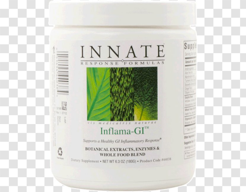 Dietary Supplement Innate Response Formulas GI Inflama-GI Botanical Extracts Enzymes & Whole Food Blend Powder Gastrointestinal Tract - Natural Transparent PNG