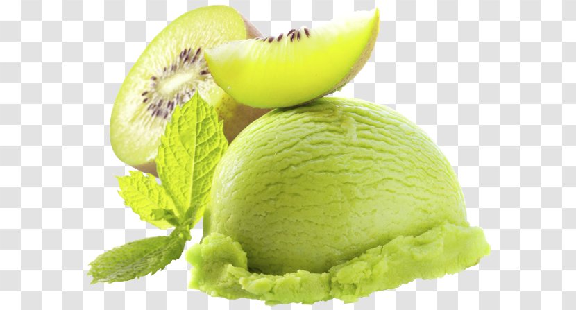 Ice Cream Kiwifruit Limeade Dessert Sorbet - Superfood Transparent PNG