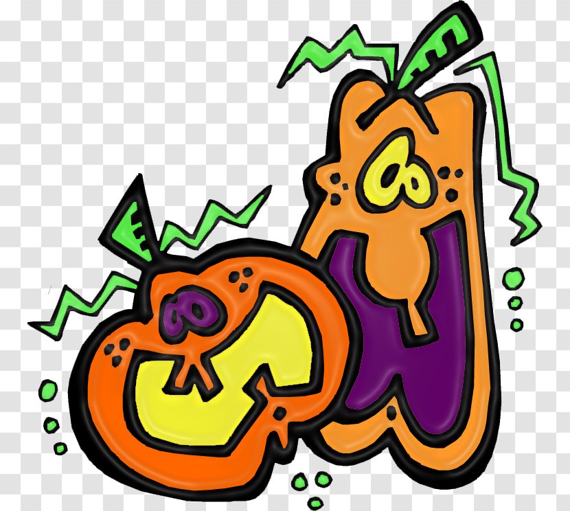 Clip Art Halloween Pumpkin Produce - Orange - Inclement Weather Flyer Transparent PNG