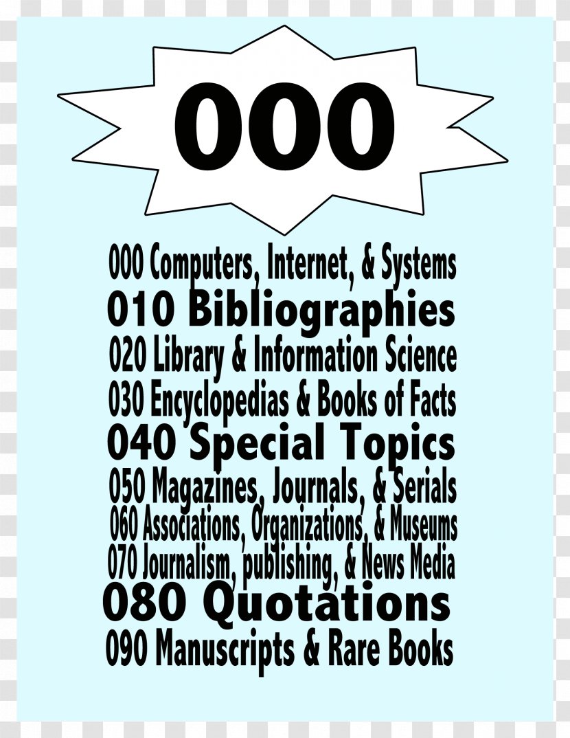 Dewey Decimal Classification Library Of Congress Information - Bibliography Transparent PNG