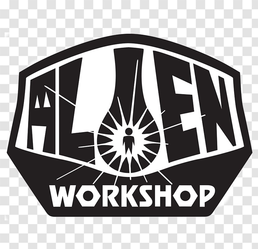 Alien Workshop Skateboarding Logo Decal - Monochrome - Skateboard Transparent PNG