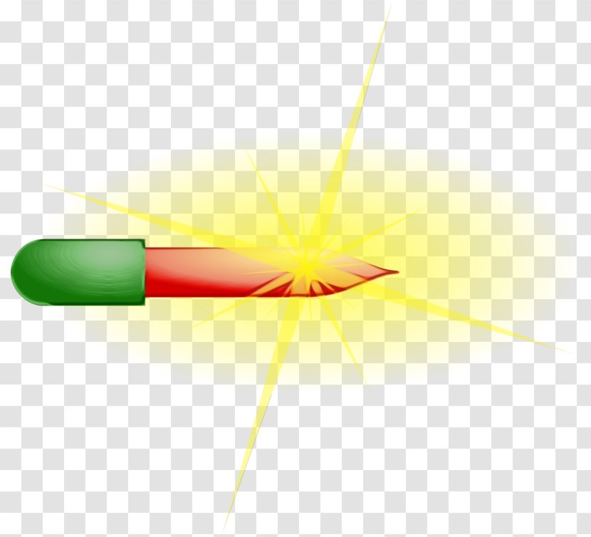 Green Yellow Line - Watercolor Transparent PNG