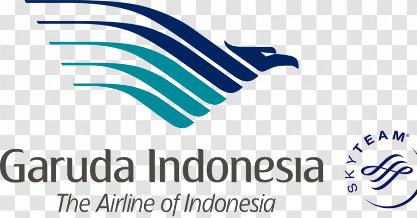 Garuda Indonesia Logo SkyTeam Airplane Brand - Tagline Transparent PNG