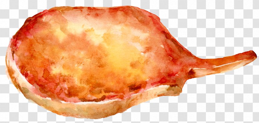 Ham Italian Cuisine Pizza - Umami - Hand-painted Transparent PNG