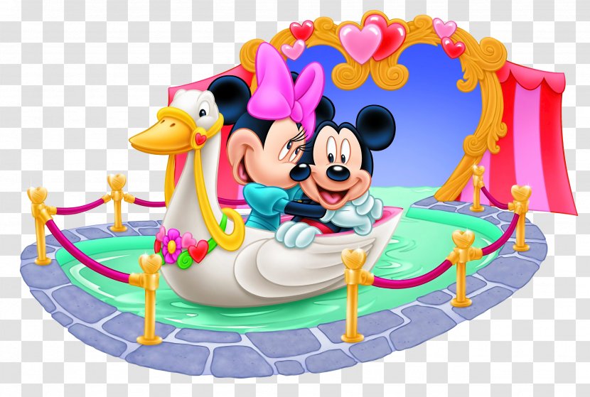 Mickey Mouse Minnie Daisy Duck Goofy Donald - And Tunnel Of Love Clipart Image Transparent PNG