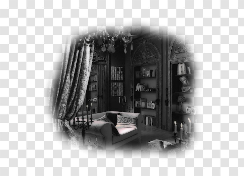 Bedroom Decorative Arts Baroque Gothic Architecture - Black And White - Barroque Transparent PNG