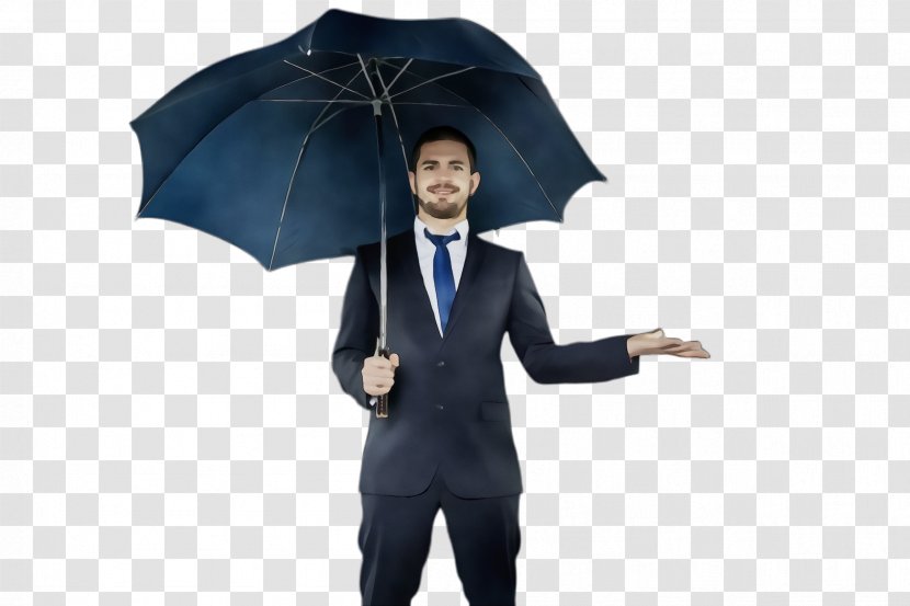 Umbrella Formal Wear Suit Male Gentleman - Paint - Costume Academic Dress Transparent PNG