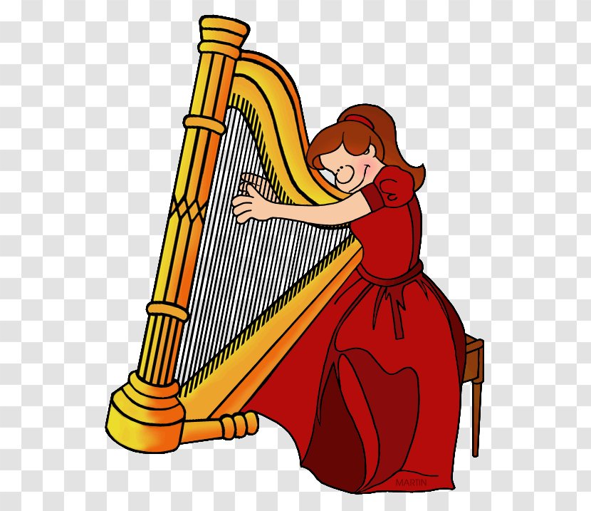 Celtic Harp Clip Art - Frame Transparent PNG