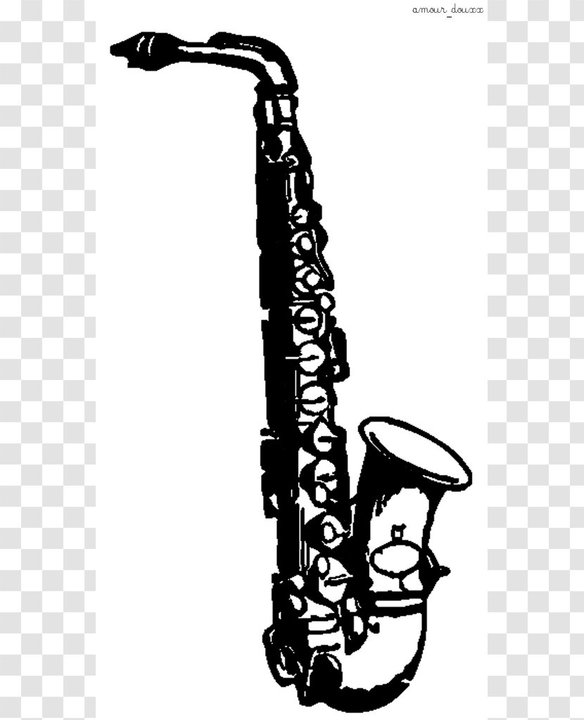 Alto Saxophone Drawing Clip Art - Clarinet - Saxaphone Picture Transparent PNG