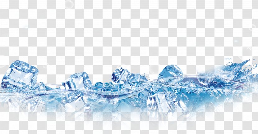 Ice Cube Water Designer - Jewellery - Blue Drops Transparent PNG