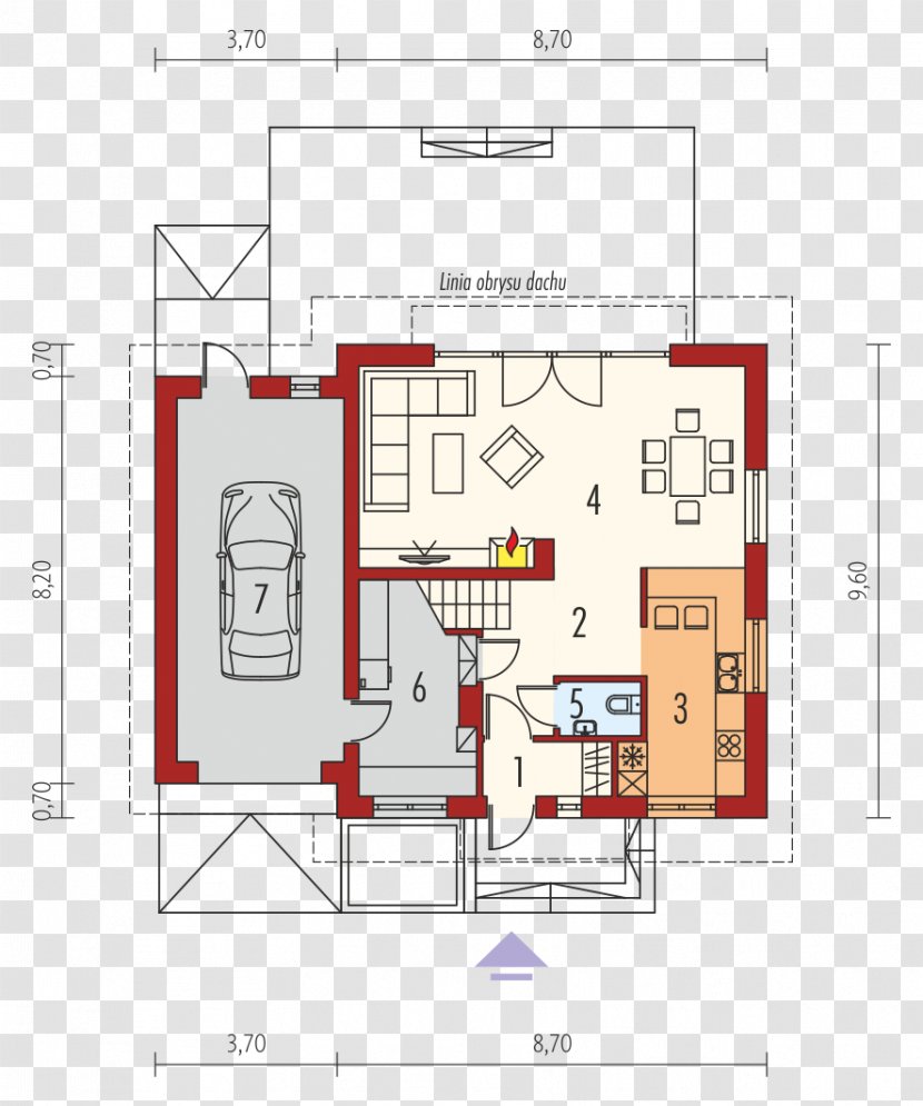 Floor Plan House Single-family Detached Home Altxaera Garage - Garden Transparent PNG