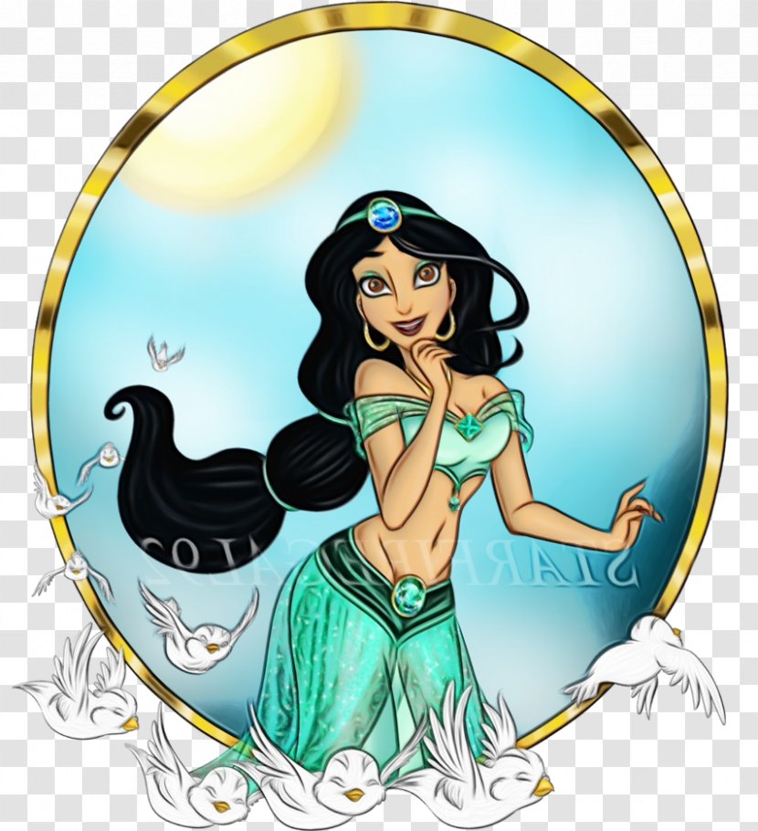 Mermaid Cartoon - Teal Transparent PNG