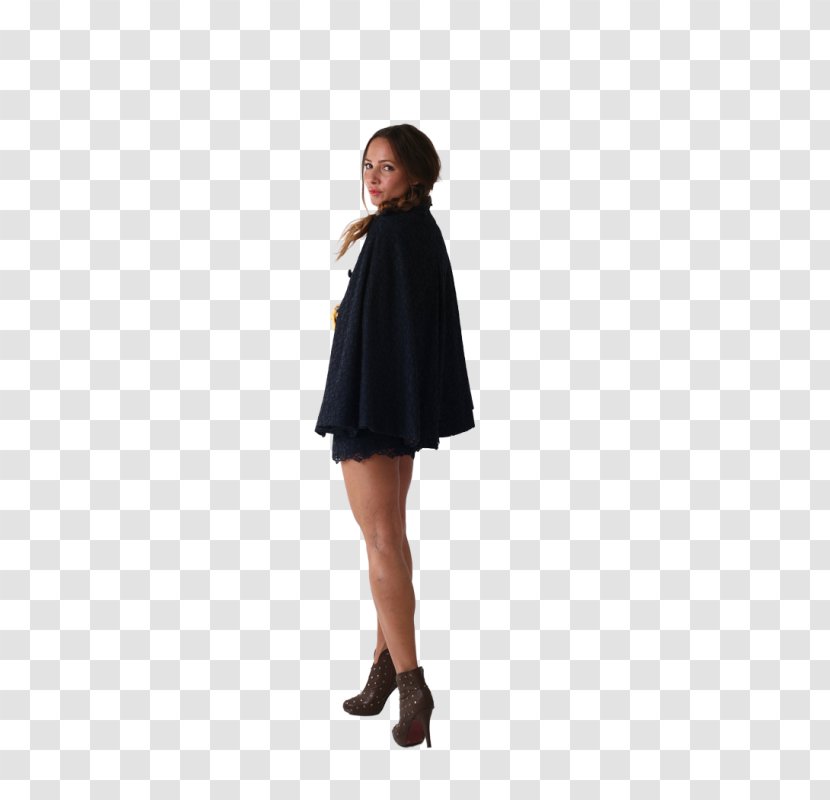 Cape Sleeve Little Black Dress - Lace Umbrella Transparent PNG
