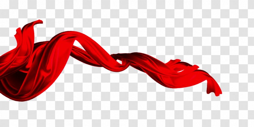 Red Silk Ribbon - F Transparent PNG