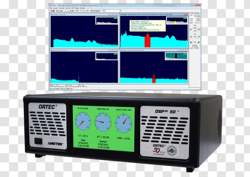 Gamma Ray Electronics Spectrometer System Computer Software - Radiation Fireworks Transparent PNG