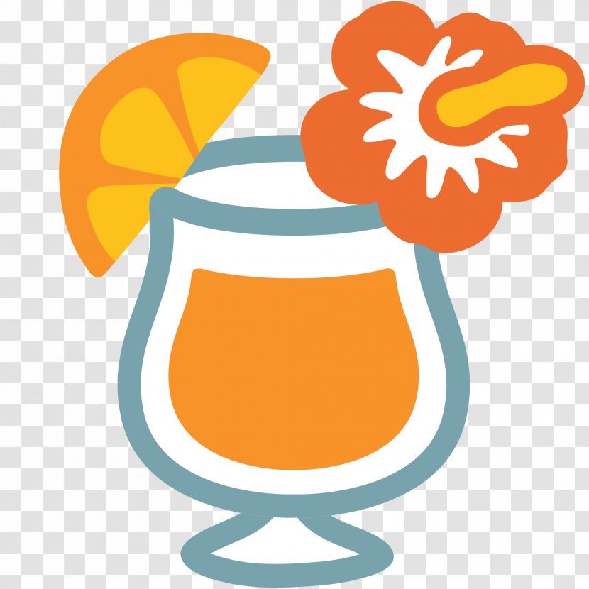 Cocktail Emoji Drink Noto Fonts Clip Art - Orange Transparent PNG