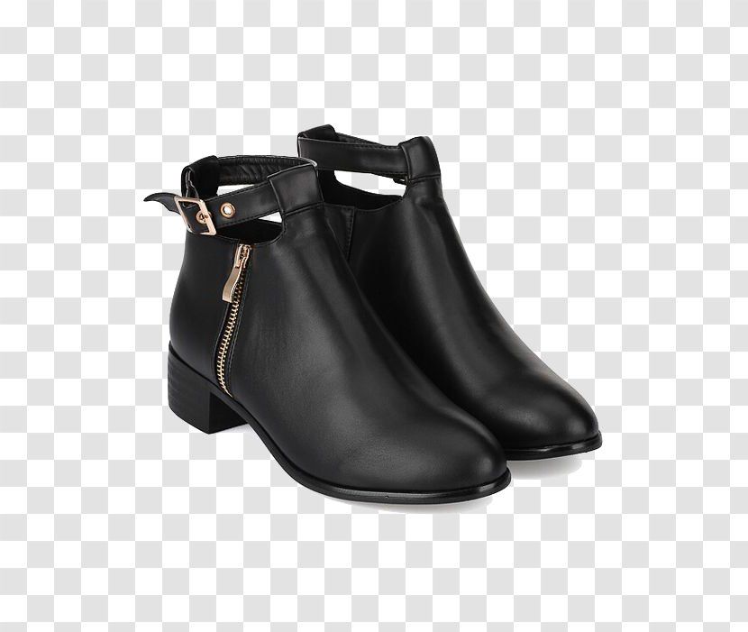 Chelsea Boot Leather Zipper Shoe - Footwear Transparent PNG