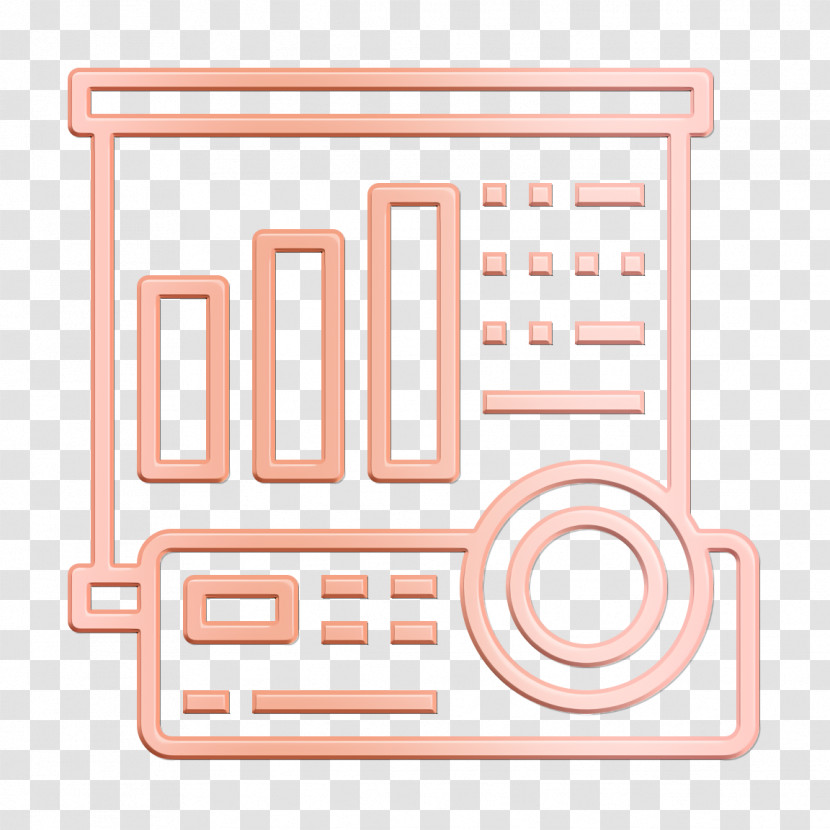 Projector Screen Icon Office Stationery Icon Projector Icon Transparent PNG
