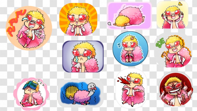 Donquixote Doflamingo One Piece Sticker Toy Emoji Transparent PNG