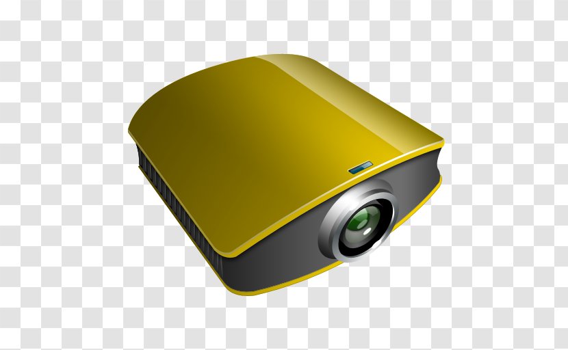 Electronics Accessory Projector Multimedia Output Device - Projectors - Gold Transparent PNG