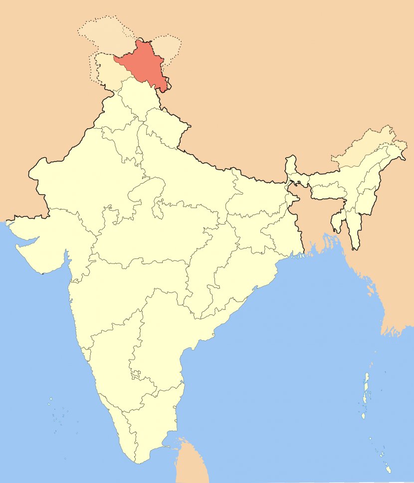 South India Ladakh States And Territories Of Map Geography Transparent PNG