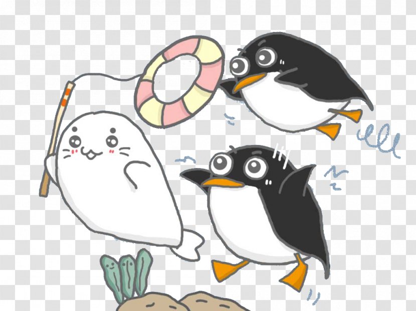 Penguin Cat Cartoon - Beak - Seal Transparent PNG