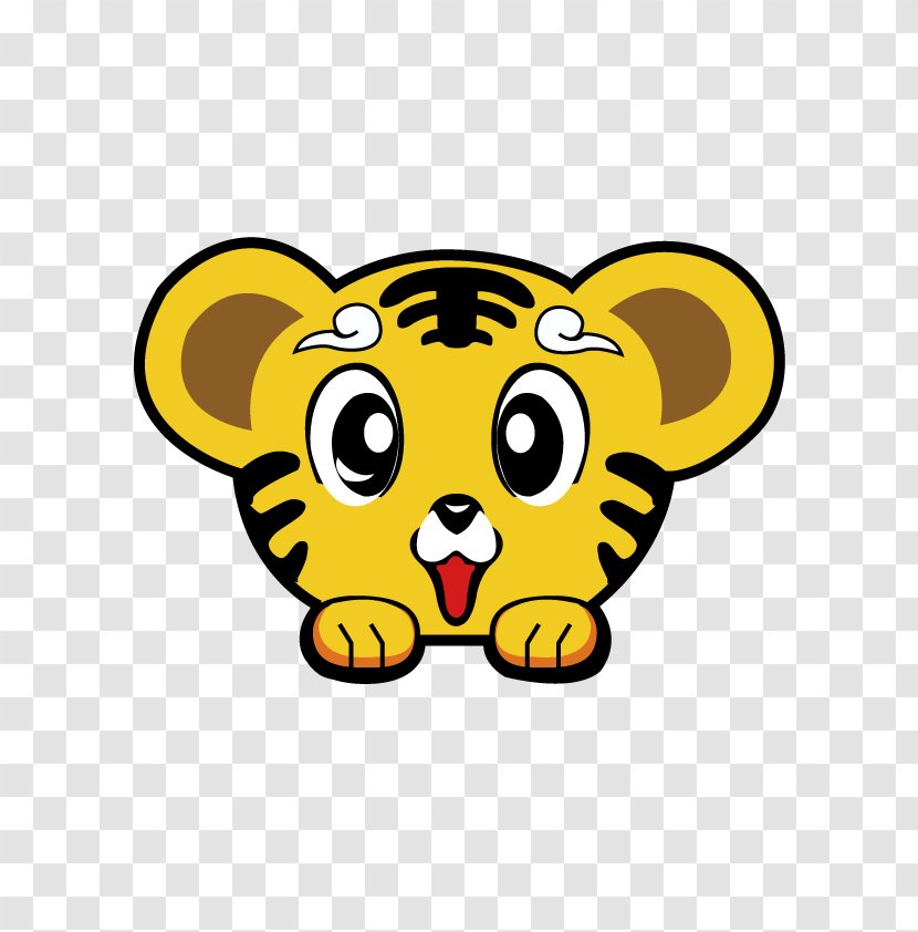Tiger Cuteness Euclidean Vector - Big Cats - Cute Little Head Transparent PNG