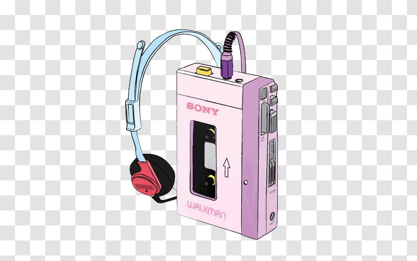 Walkman 1980s Compact Cassette Headphones Boombox - Technology - 3d .Music Player Transparent PNG