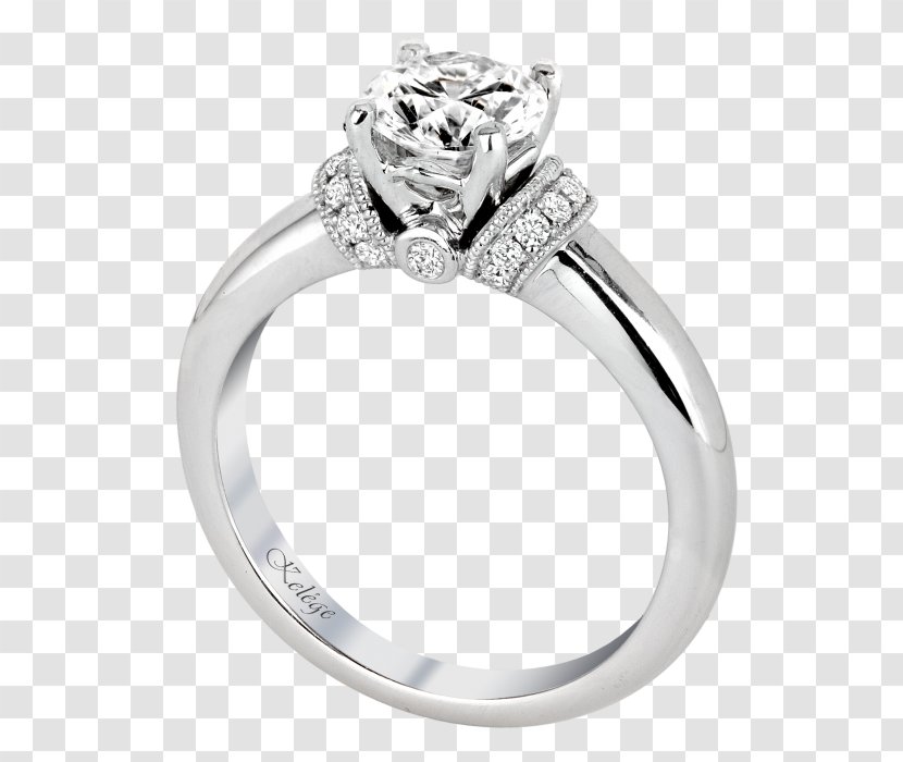 Engagement Ring Jewellery Diamond Lace - Creative Wedding Rings Transparent PNG
