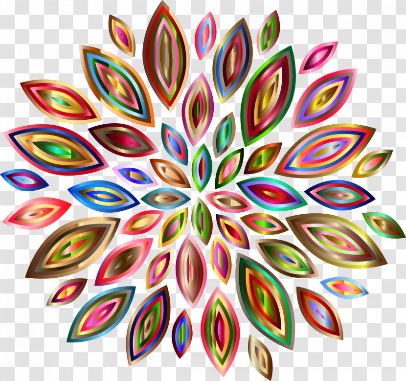 Petal Flower Clip Art - Rainbow Rose - Petals Transparent PNG