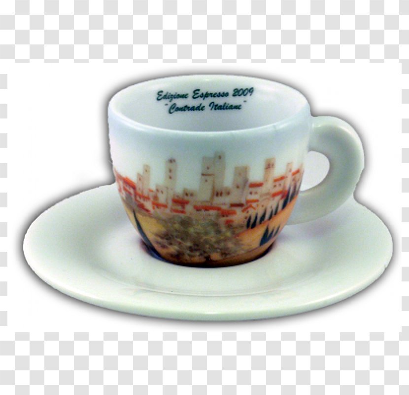 Coffee Cup Saucer Teacup Porcelain Mug - Italy Transparent PNG