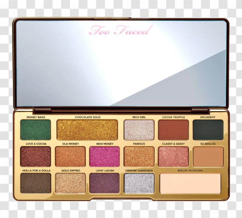 Too Faced Chocolate Gold Eye Shadow Palette Sephora Cosmetics Metallic Color - Glitter Transparent PNG