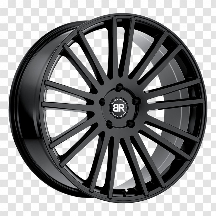 Alloy Wheel Black Rhinoceros Tire Car - Sizing Transparent PNG