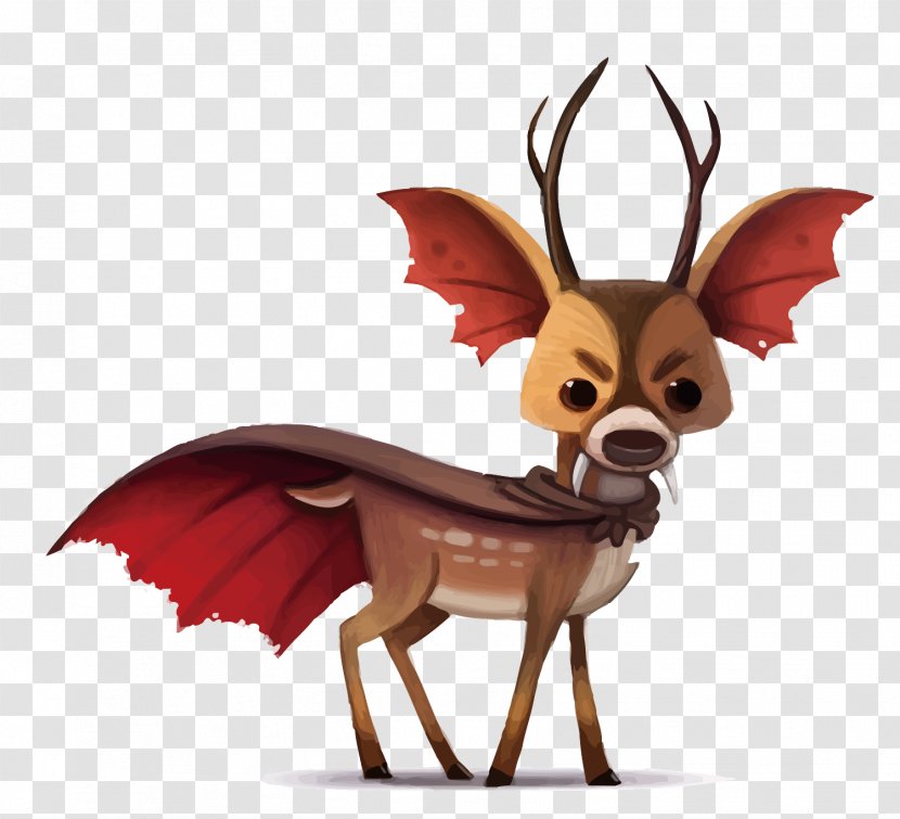 Vector Vampire Deer - Dog Like Mammal - Deviantart Transparent PNG