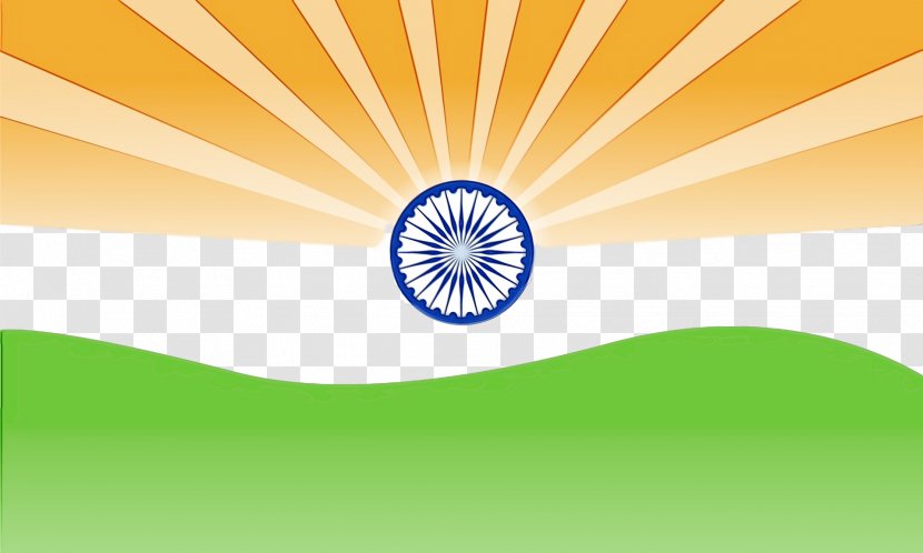 India Independence Day Green Background - Yellow - Sunlight Transparent PNG