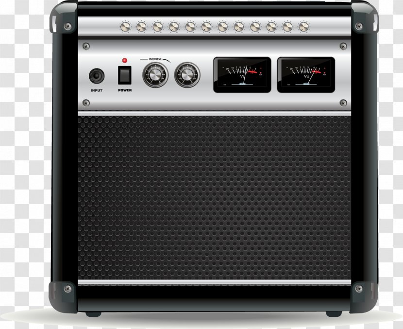 Guitar Amplifier Microphone Electric - Frame - Vector Painted Radio Transparent PNG