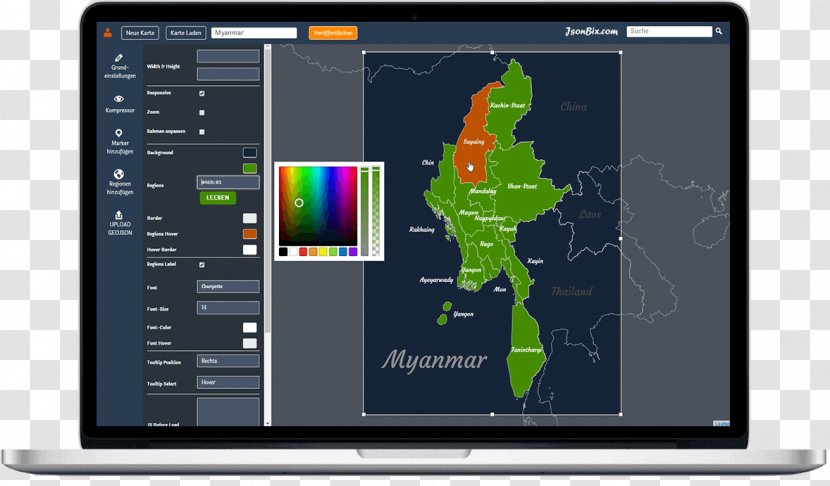 World Map JsonBix | Interaktive Landkarten Online Editor Image Template Transparent PNG