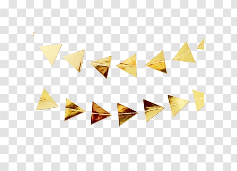 Birthday Party Background - Gold - Triangle Yellow Transparent PNG