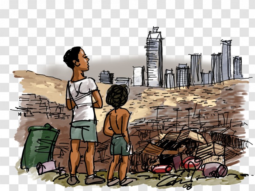 Brazil Social Inequality Economic Poverty Society - Cartoon - Rooftop Transparent PNG