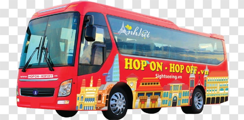 Tour Bus Service City Sightseeing Anh Viet Hop On-Hop Off Vietnam Travel - Open Top Transparent PNG