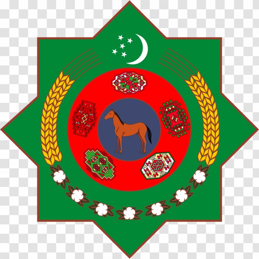 Emblem Of Turkmenistan Turkmen Soviet Socialist Republic Coat Arms Turkmens - Gallery Coats Sovereign States - Ã¶zbekistan Gerbi Transparent PNG