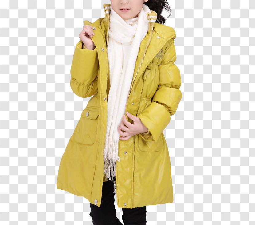 Overcoat Yellow Jacket Outerwear - Fur - Ms. Transparent PNG