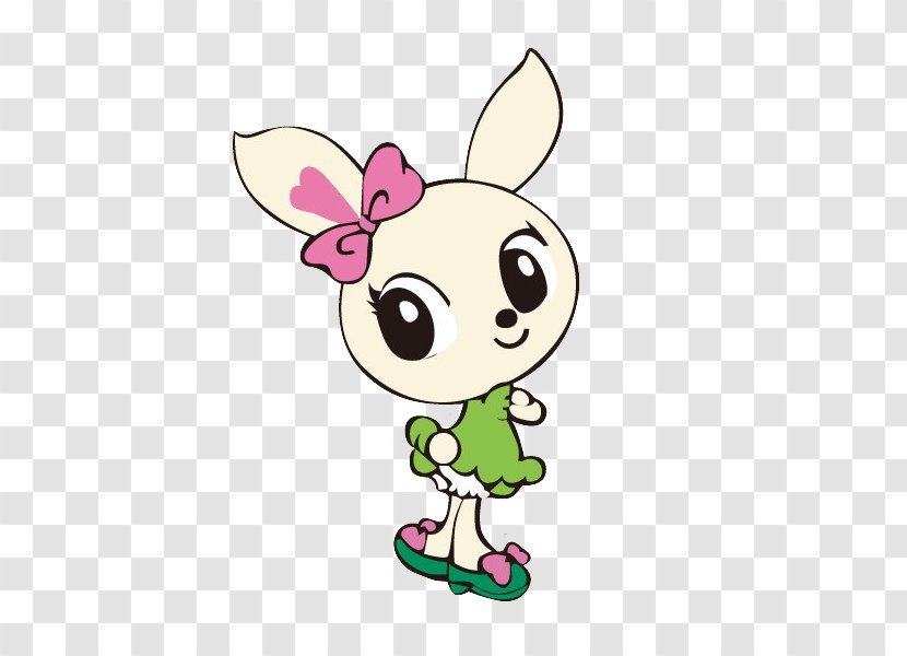 Cartoon Illustration - Flower - Lovely Rabbit Transparent PNG