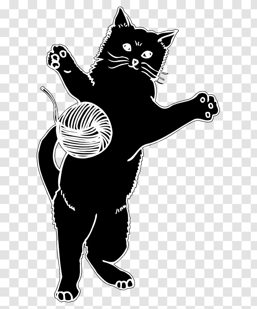 Cat Kitten Clip Art - Mammal - And Yarn Transparent PNG