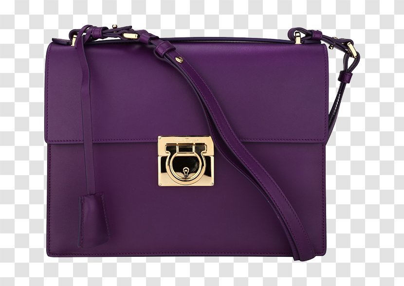 Handbag Leather Purple Shoulder - Salvatore Ferragamo - Ms. Messenger Bag Transparent PNG