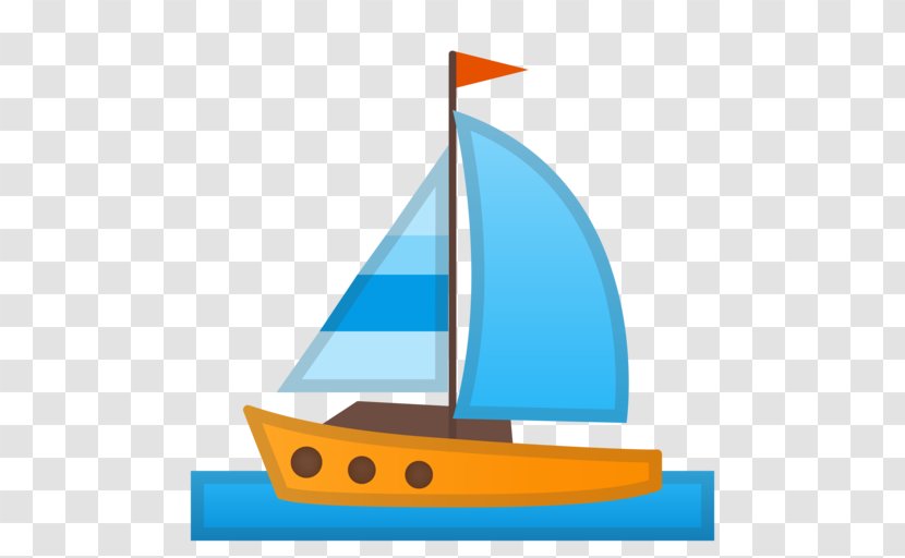 Sailboat Emoji - Catketch - Sail Transparent PNG