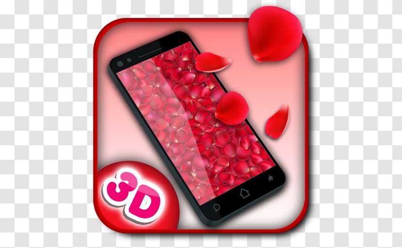 Feature Phone Petal Mobile Phones Smartphone Rose - Cellular Network - Flower 3d Wallpaper Transparent PNG