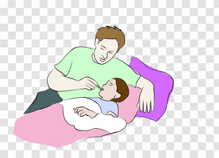 Cartoon Royalty-free Clip Art - Frame - Illustration Baby Sick Fever Transparent PNG
